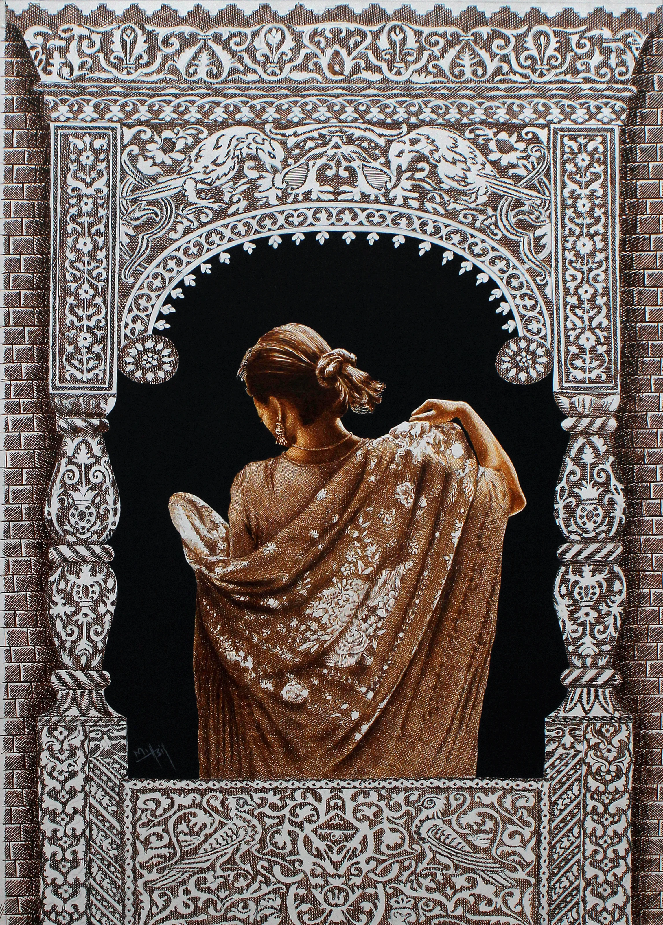 Master piece pen and ink artwork by Asif Ghayaz